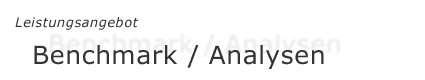 Benchmark / Analysen